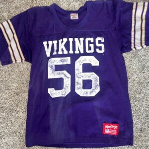 Vintage Rawlings Purple Minnesota Vikings Football NFL Sports Jersey Shirt Med
